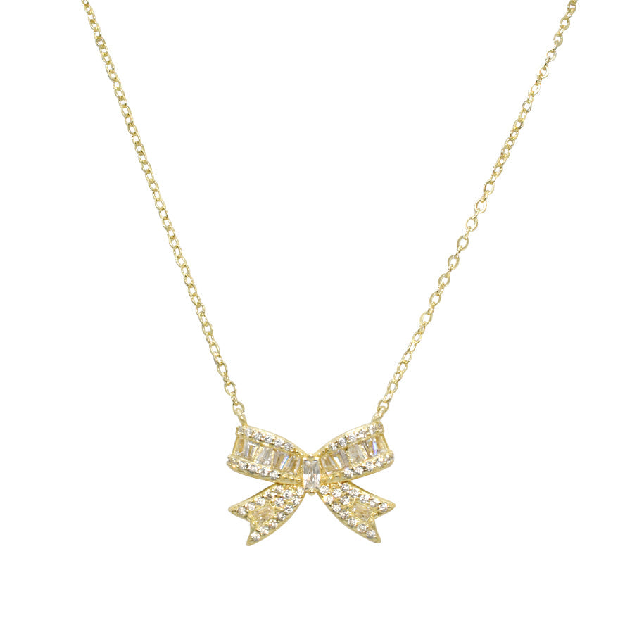 Baguette Bow Necklace Ringz & Tingz Jewels