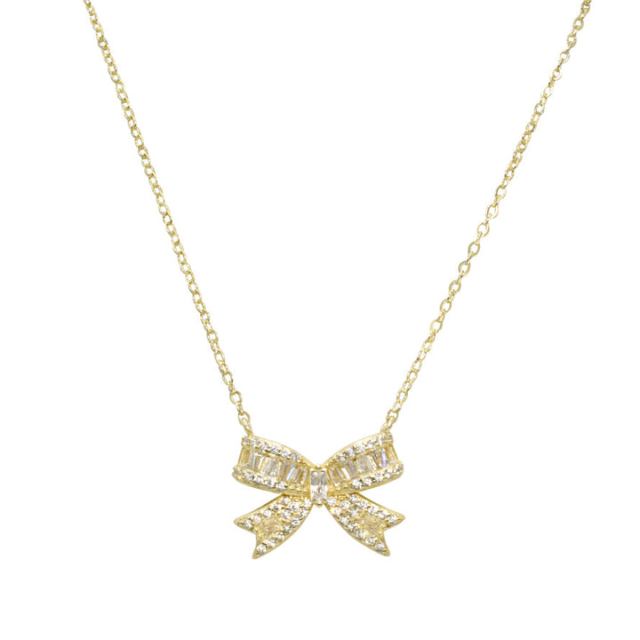 Baguette Bow Necklace Ringz & Tingz Jewels