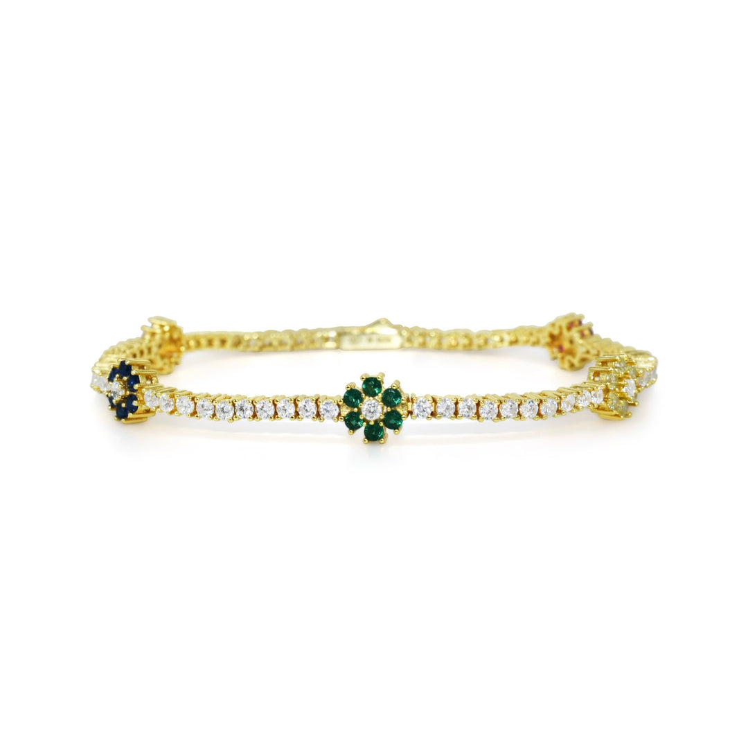 Colorful Blossom Tennis Bracelet Ringz & Tingz Jewels