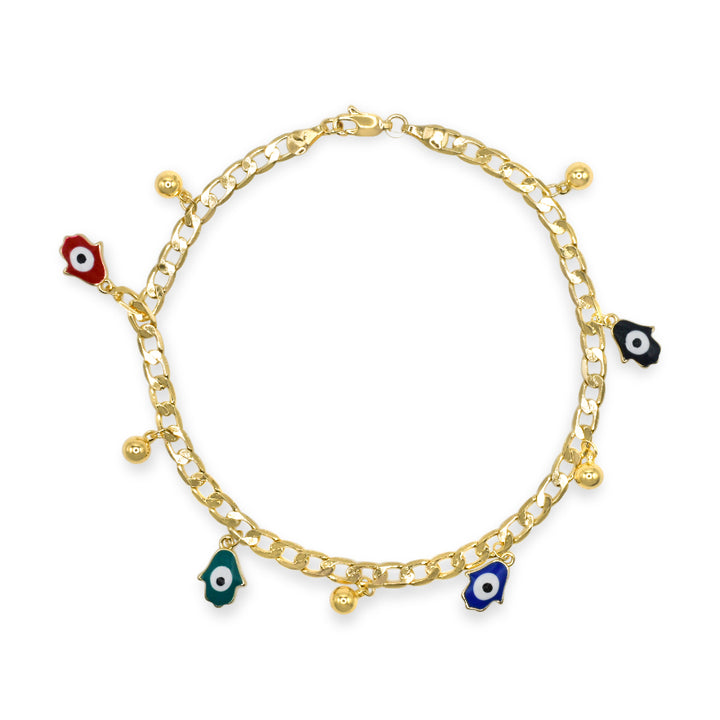 Colorful Evil Eye Charm Anklet Ringz & Tingz Jewels