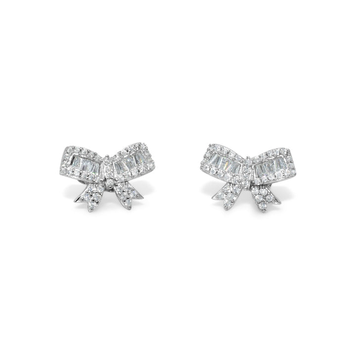 Baguette Bow Stud Earrings Ringz & Tingz Jewels