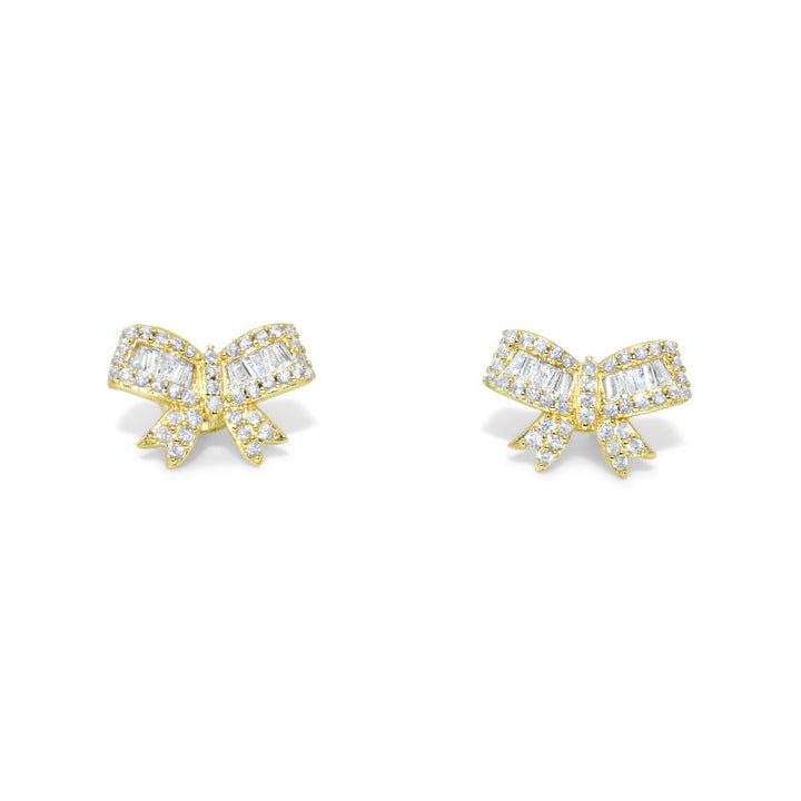 Baguette Bow Stud Earrings Ringz & Tingz Jewels