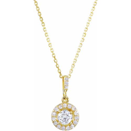 Halo Diamond Pendant Ringz & Tingz Jewels