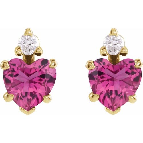Pink Heart Stud Earrings Ringz & Tingz Jewels