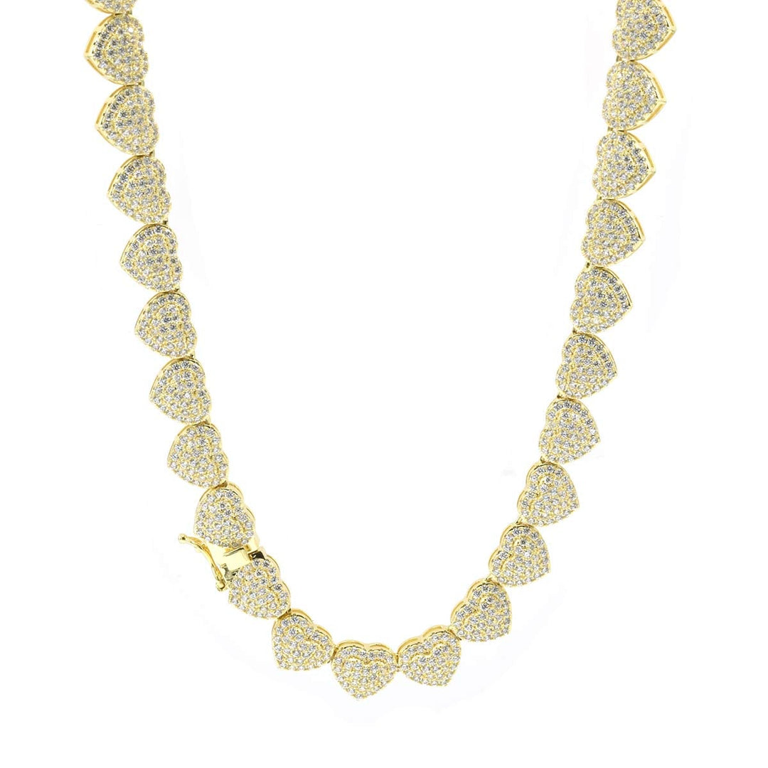 Iced Hearts Tennis Necklace Ringz & Tingz Jewels