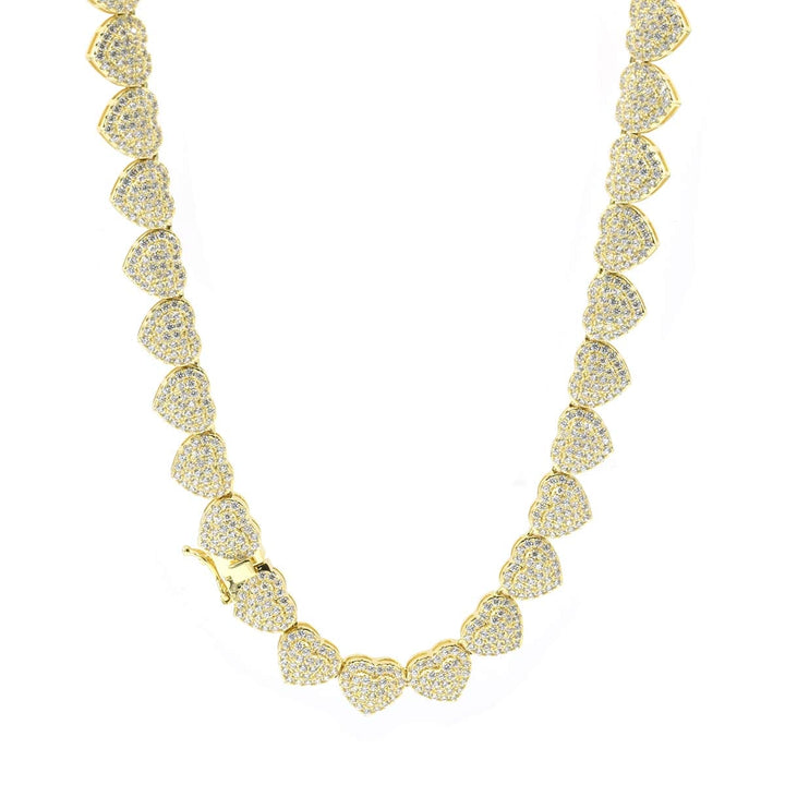Iced Hearts Tennis Necklace Ringz & Tingz Jewels