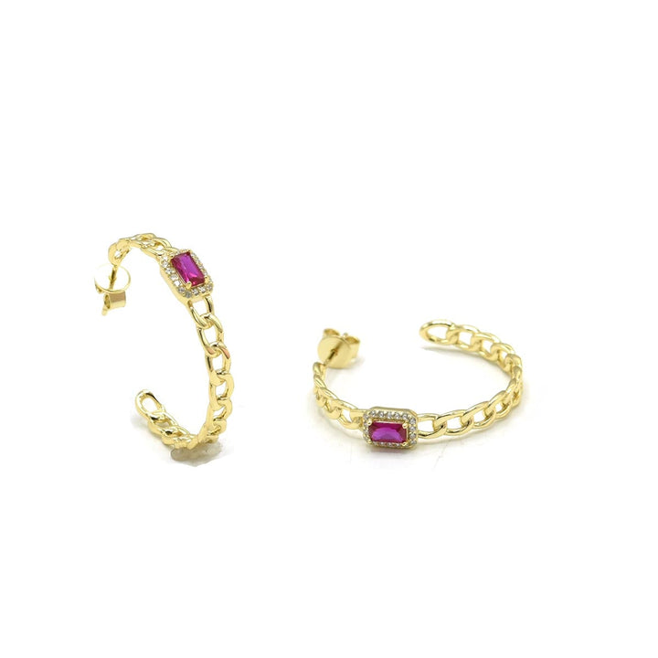 Cuban Stud Hoop Earrings Ringz & Tingz Jewels