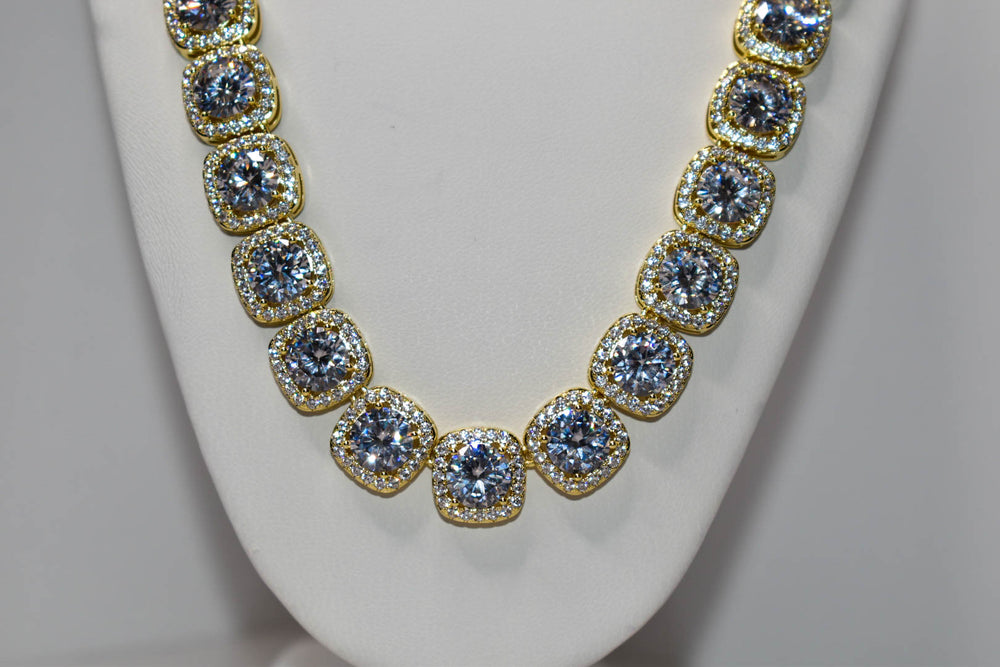 Square Stud Tennis Chain Ringz & Tingz Jewels