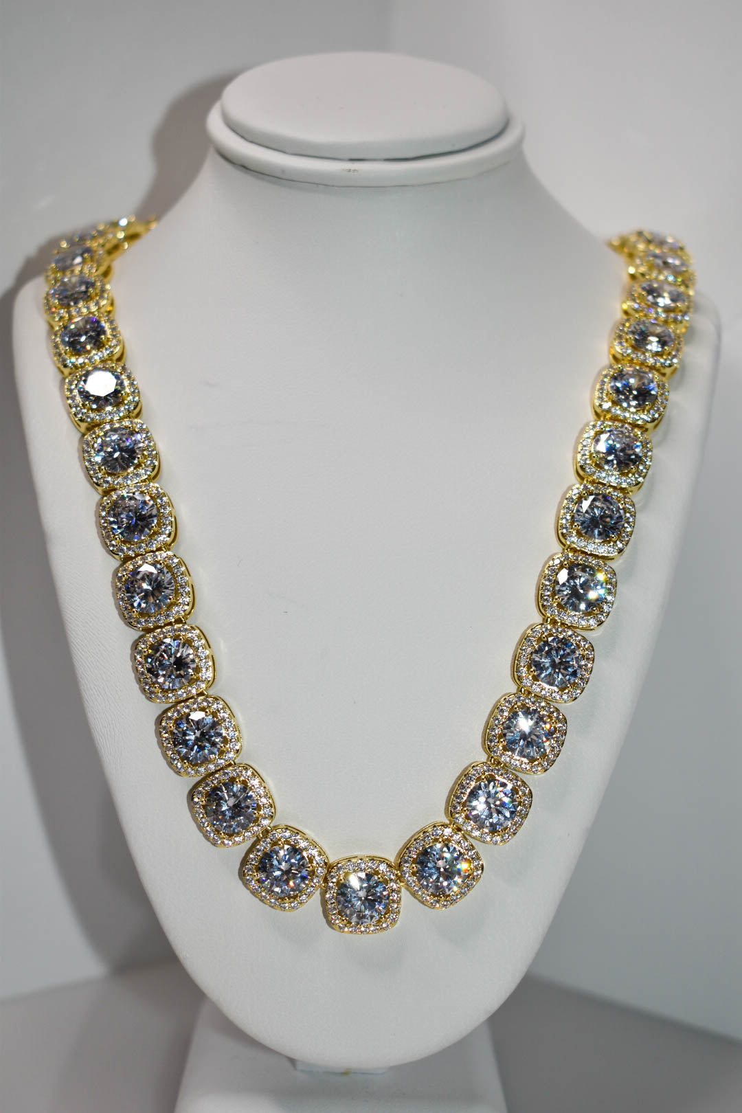 Square Stud Tennis Chain Ringz & Tingz Jewels