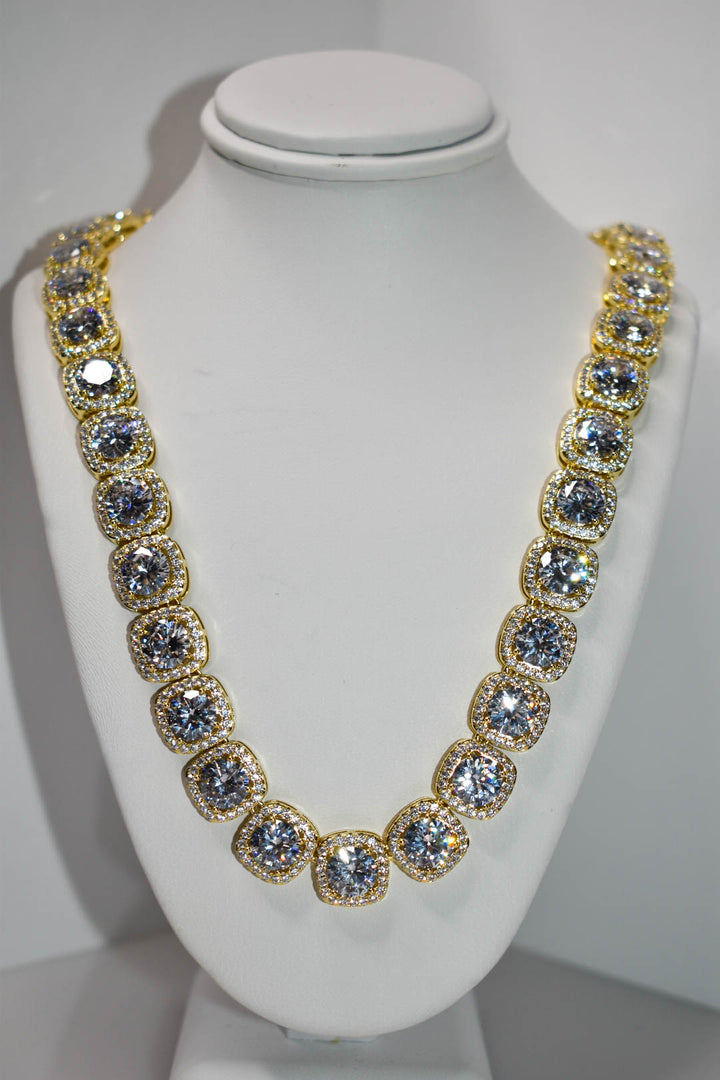 Square Stud Tennis Chain Ringz & Tingz Jewels