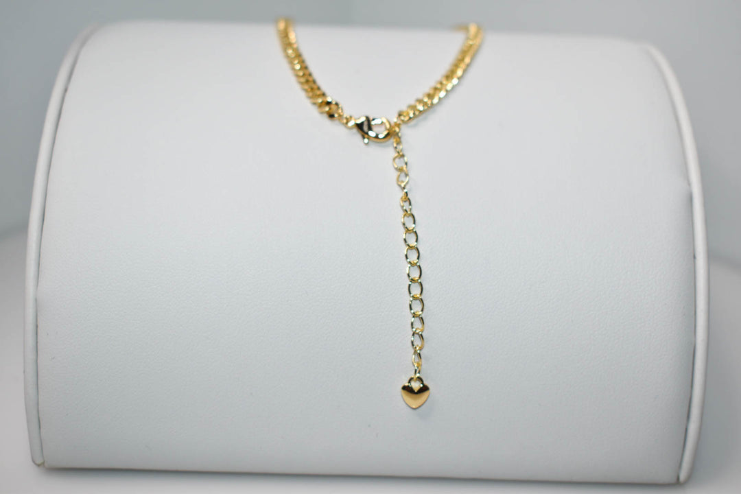 Gemstone Cuban Link Anklet (Adjustable) Ringz & Tingz Jewels