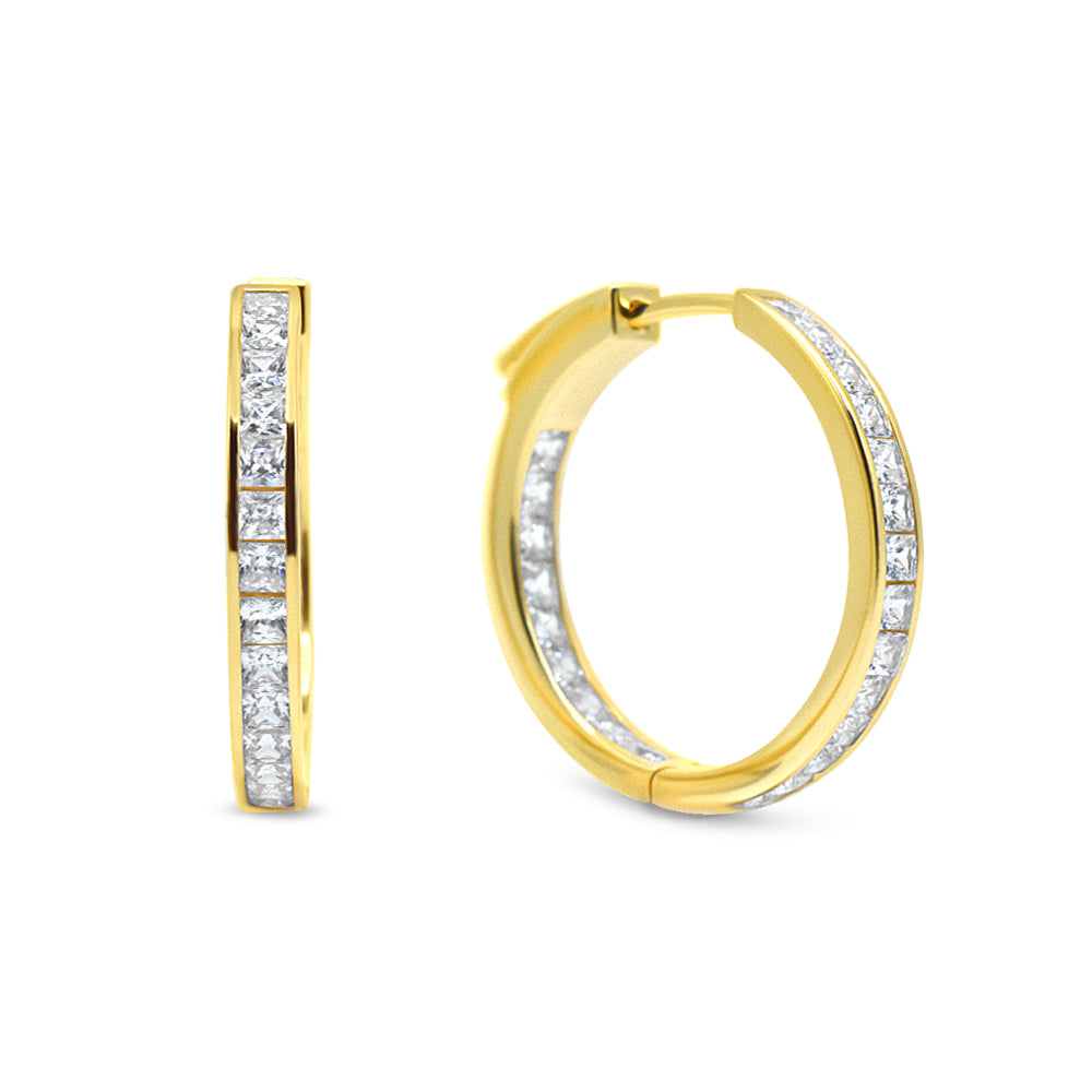 Icy Round Hoop Earrings Ringz & Tingz Jewels