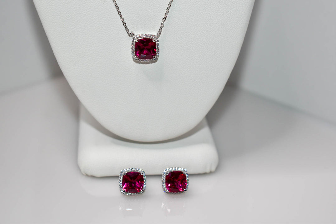 Square Stud Necklace Set Ringz & Tingz Jewels