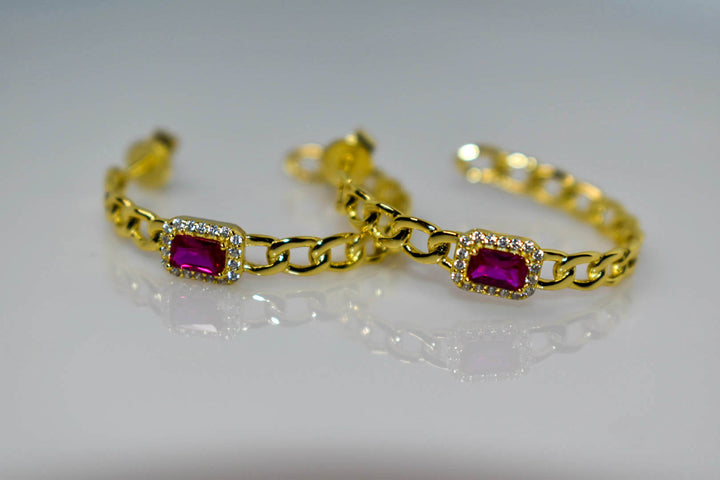 Cuban Stud Hoop Earrings Ringz & Tingz Jewels