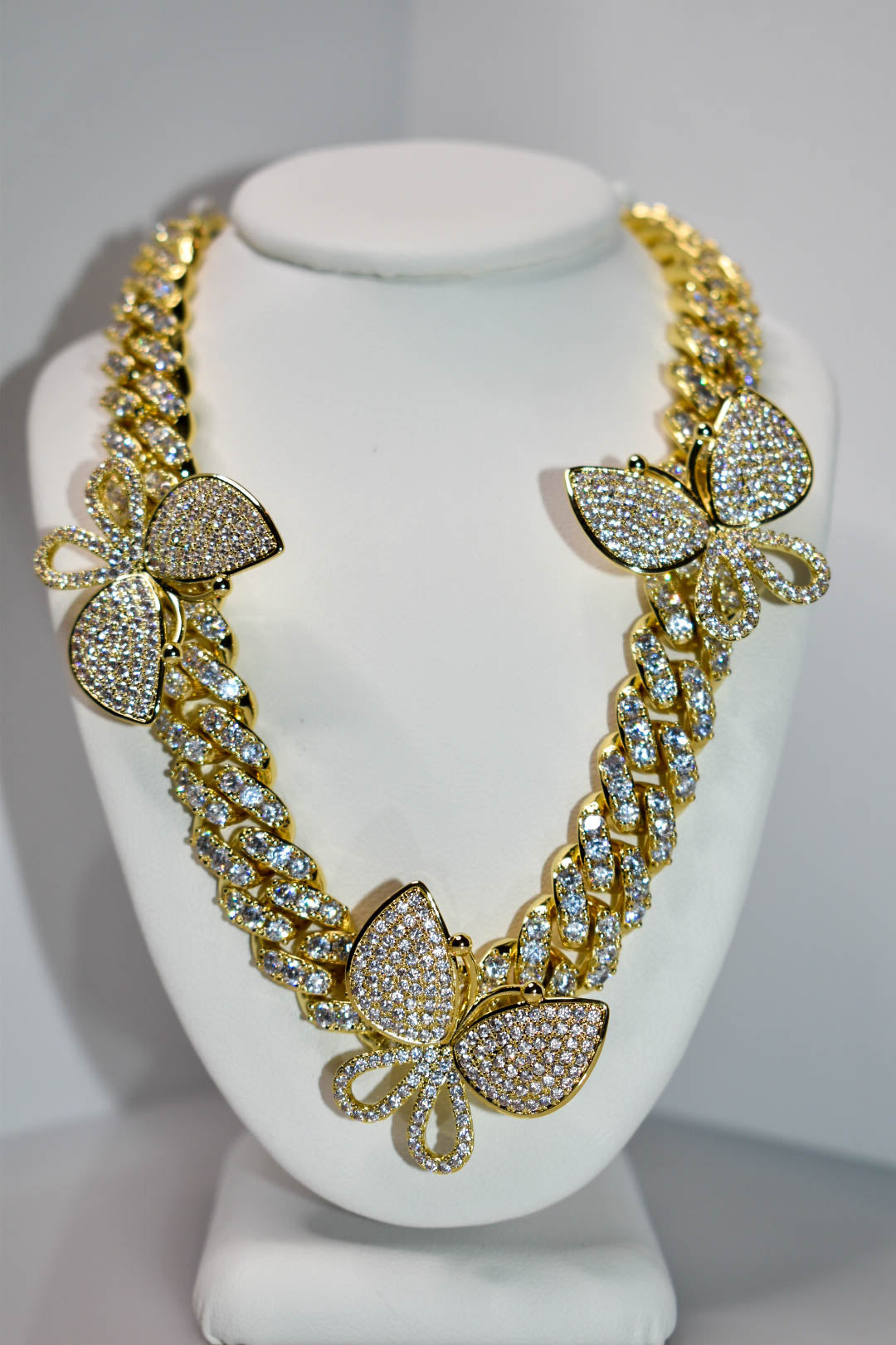 12MM Miami Cuban Link Butterfly Necklace Ringz & Tingz Jewels