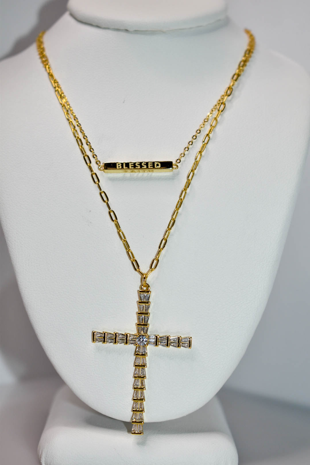 'BLESSED' Layered Necklace Set Ringz & Tingz Jewels