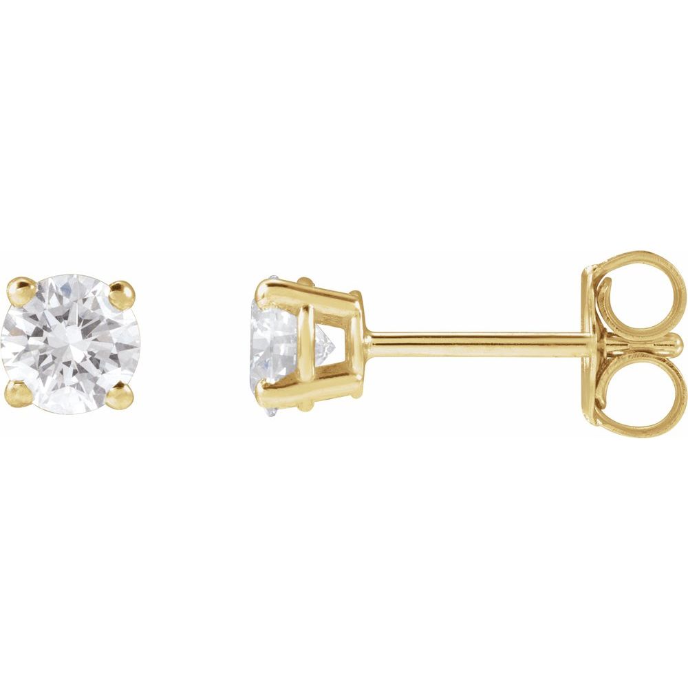 Lab Grown Diamond Stud Earrings - 4 mm Ringz & Tingz Jewels